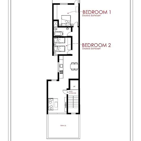 Privat bolig F6 1, Private One Small Double Bed Shared Bathroom In Shared Flat